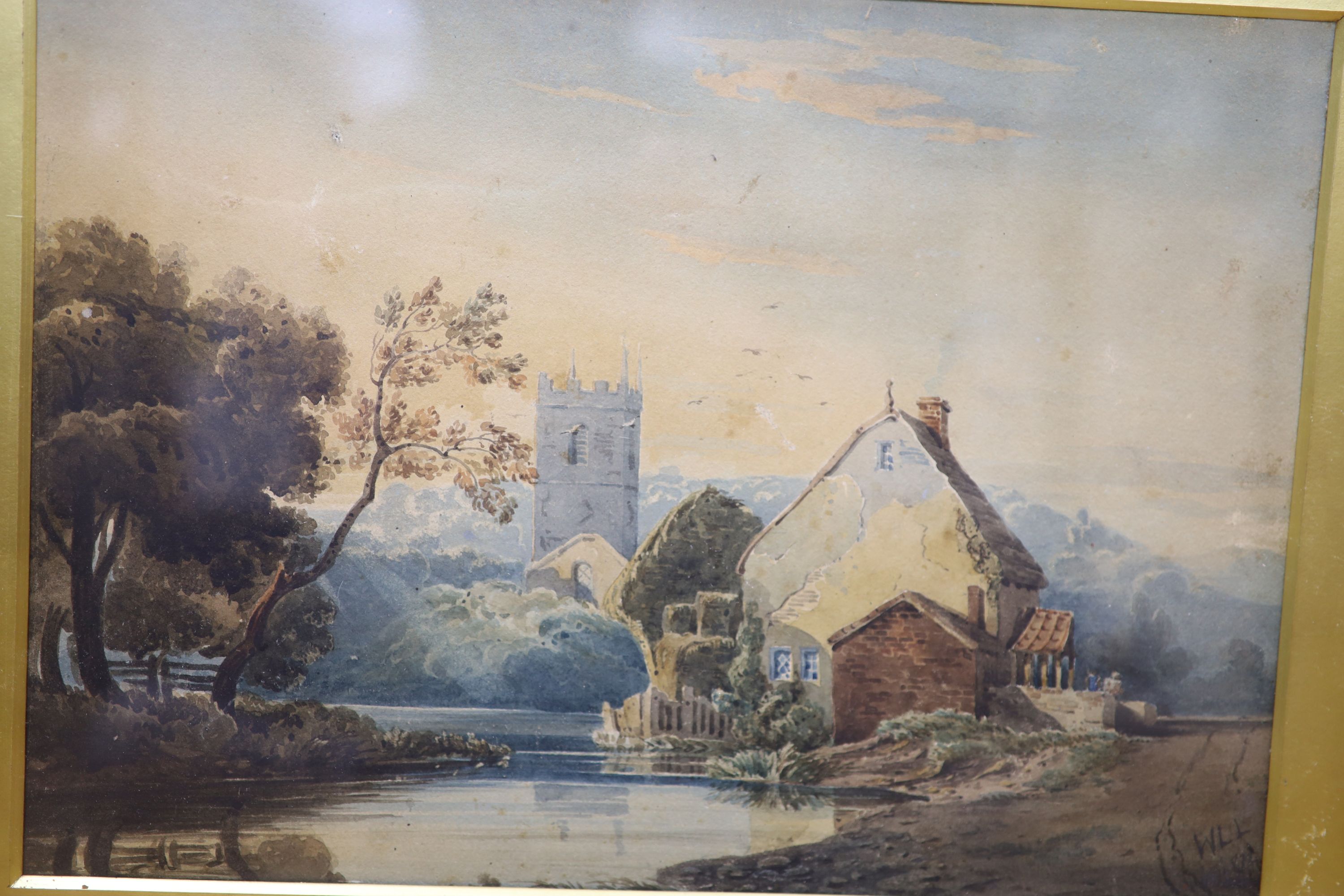 William Leighton Leitch (1804-1883), three watercolours, Assorted landscapes, initialled, largest 28 x 35cm, frames differ